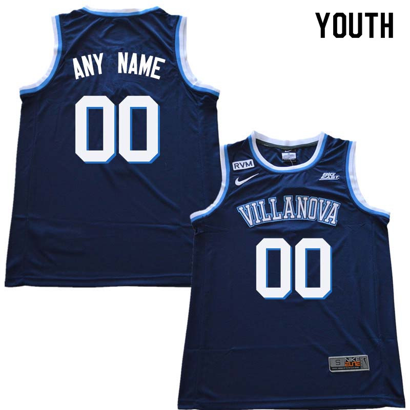 2018 Customs Youth Villanova Wildcats College Basketball Jersey Sale-Navy - Click Image to Close